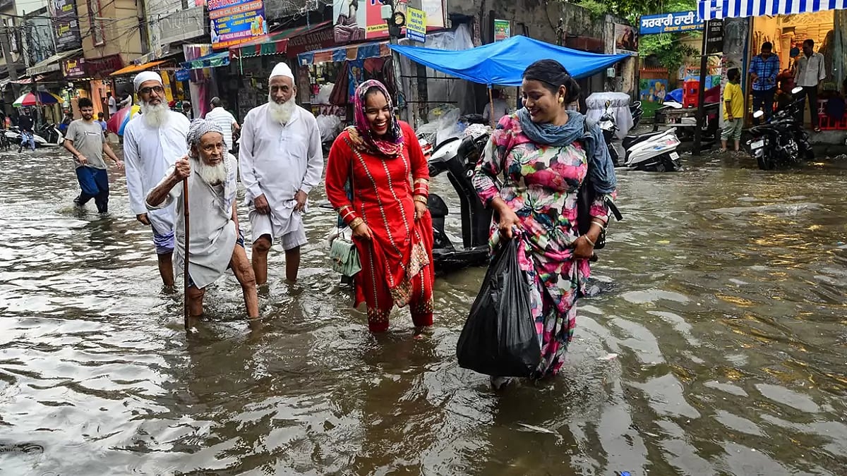 Waterlogging in Jalandhar after rain