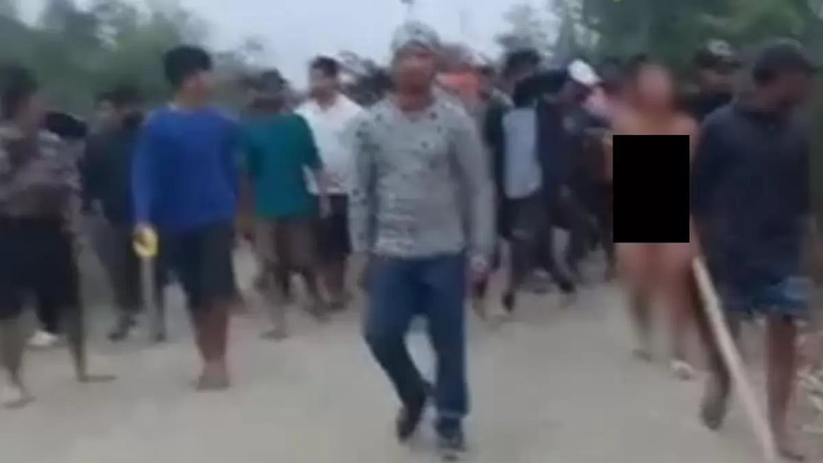 A Still From The Shocking Viral Manipur Video
