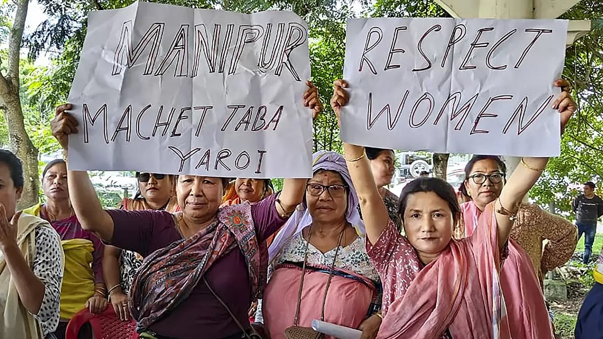 Protest over Manipur issue
