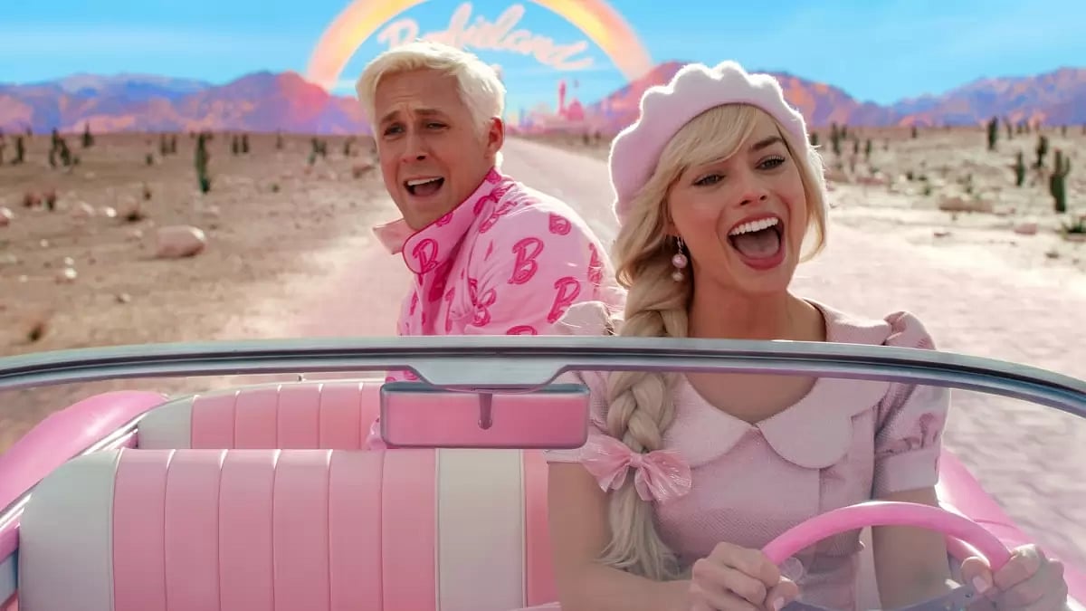 Ryan Gosling And Margot Robbie In A Still From 'Barbie'