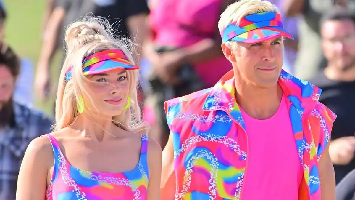 Margot Robbie And Ryan Gosling In A Still From 'Barbie'