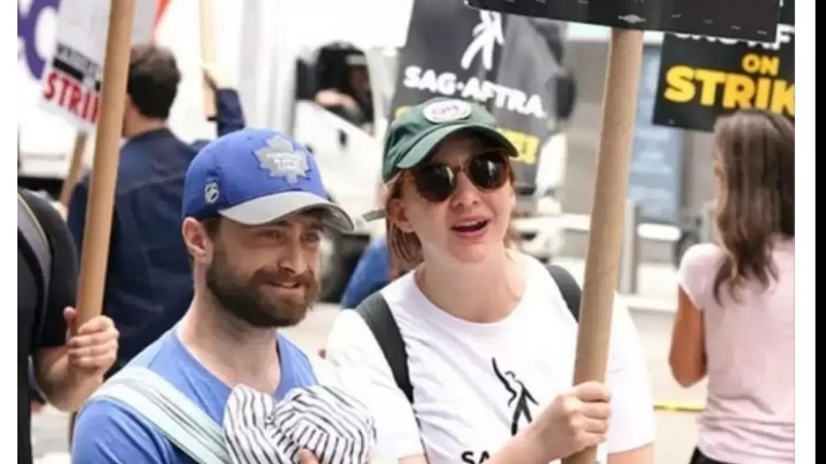 Daniel Radcliffe, Erin Darke Join Hollywood Strikers; Give First Glimpse Of Son At Picket Line