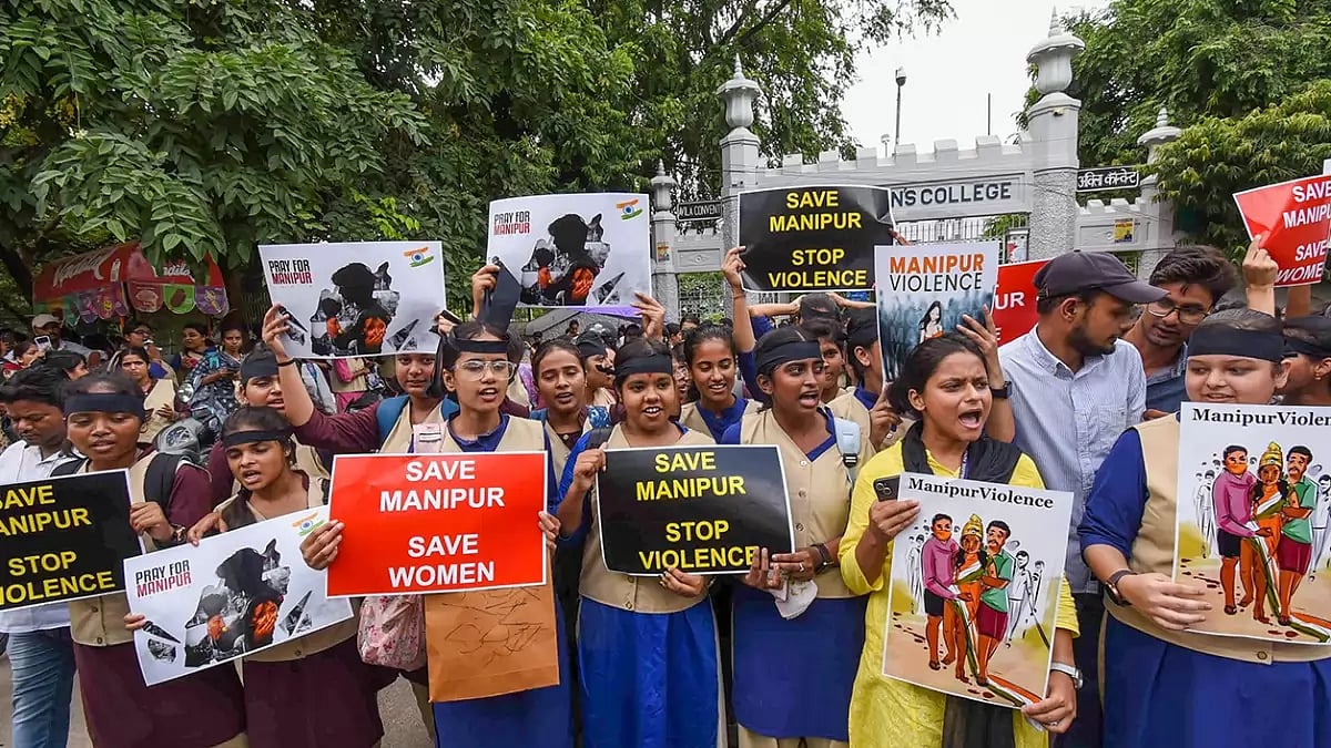 Protest over Manipur violence