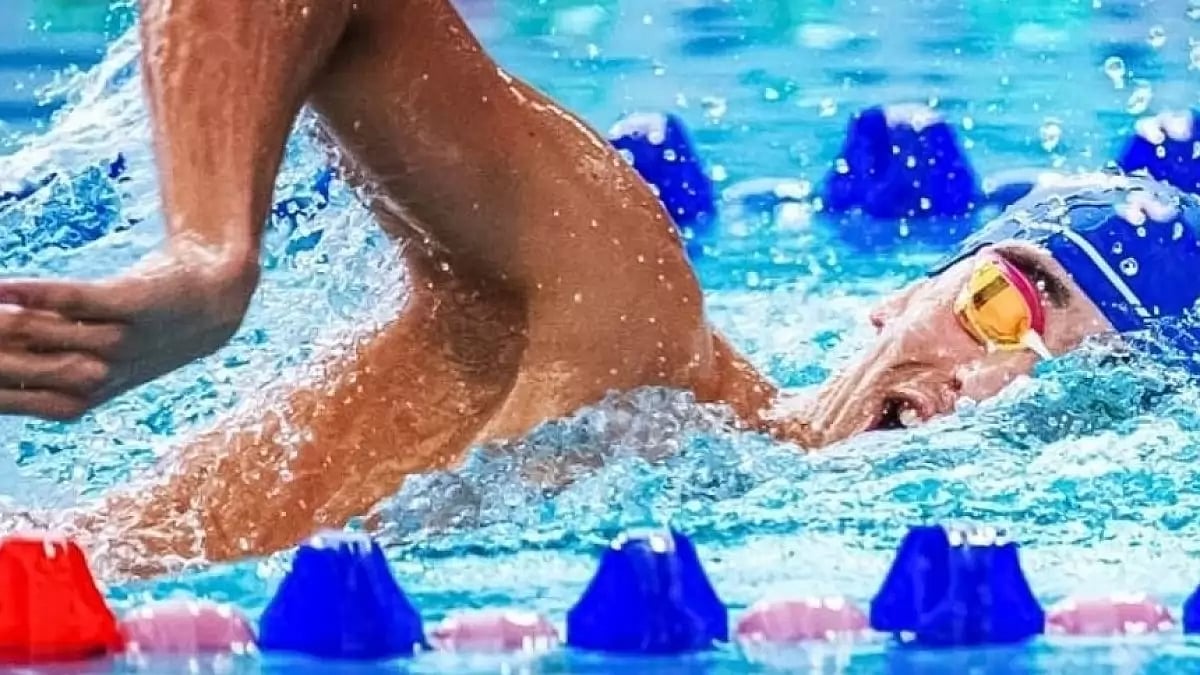 Indian swimmer Aryan Nehra