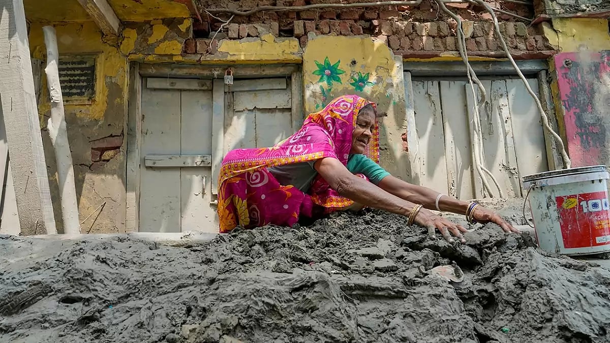 Aftermath of floods in Delhi