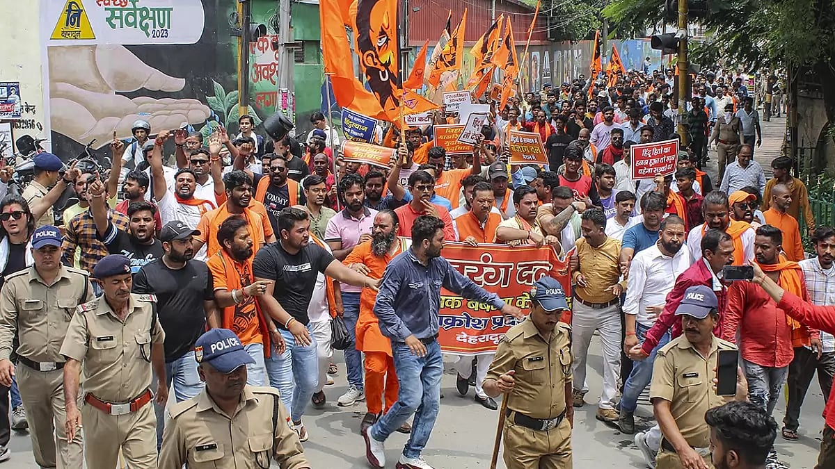 VHP, Bajrang Dal protest against Nuh violence