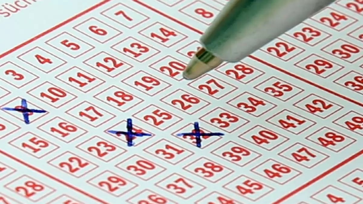  A person filling out lottery numbers