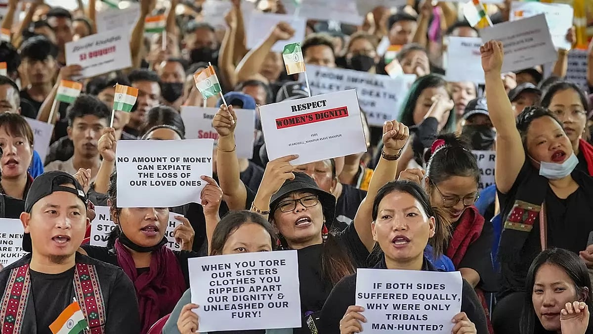 Kuki community protest in Chennai
