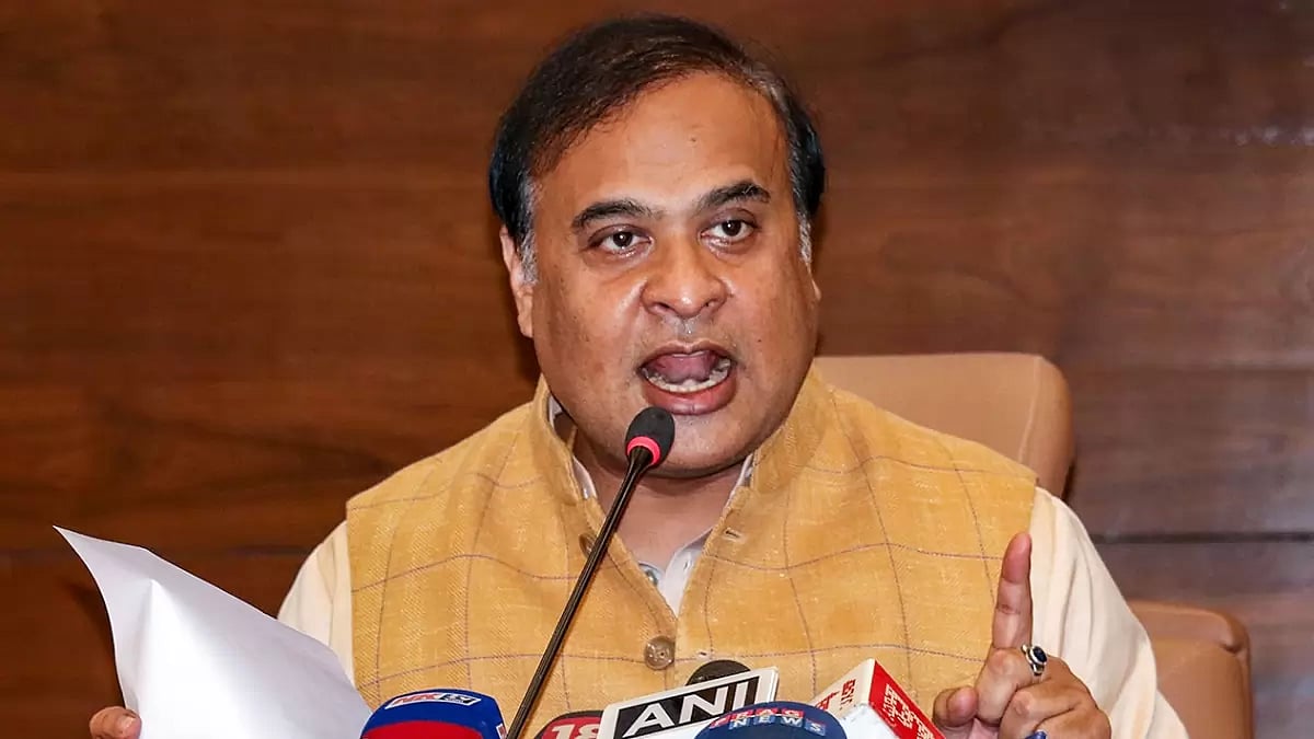 Himanta Biswa Sarma addresses a press conference