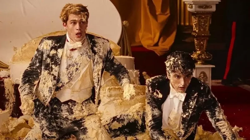 (Nicholas Galitzine & Taylor Zakhar Perez) in the movie “Red, White & Royal Blue”