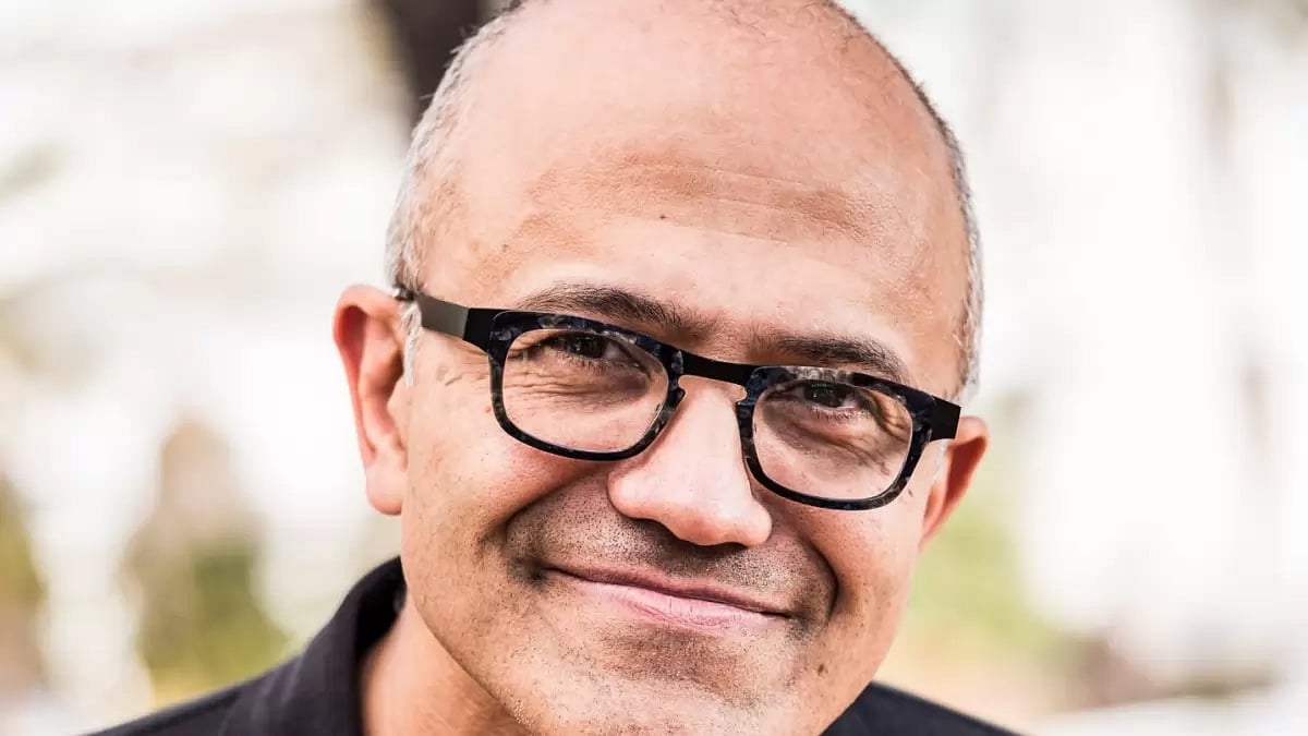 A smiling Satya Nadella, CEO of Microsoft celebrates birthday today