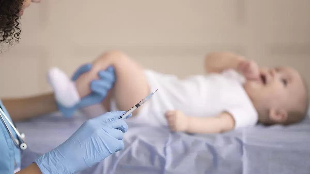 Nurse and a newborn 