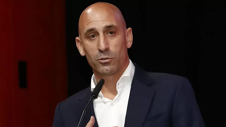 File image of former Spanish football federation president Luis Rubiales. - null