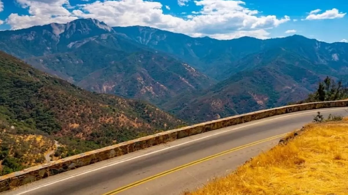 The image of a beautiful mountain road