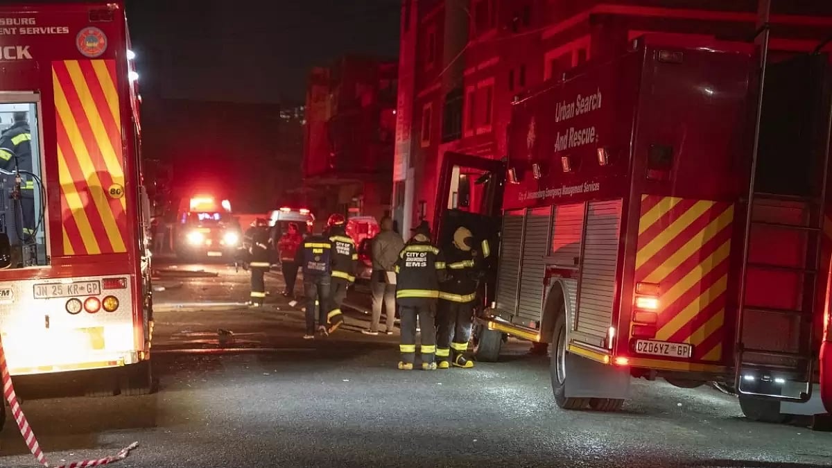 Fire In Building In South Africa's Biggest City 