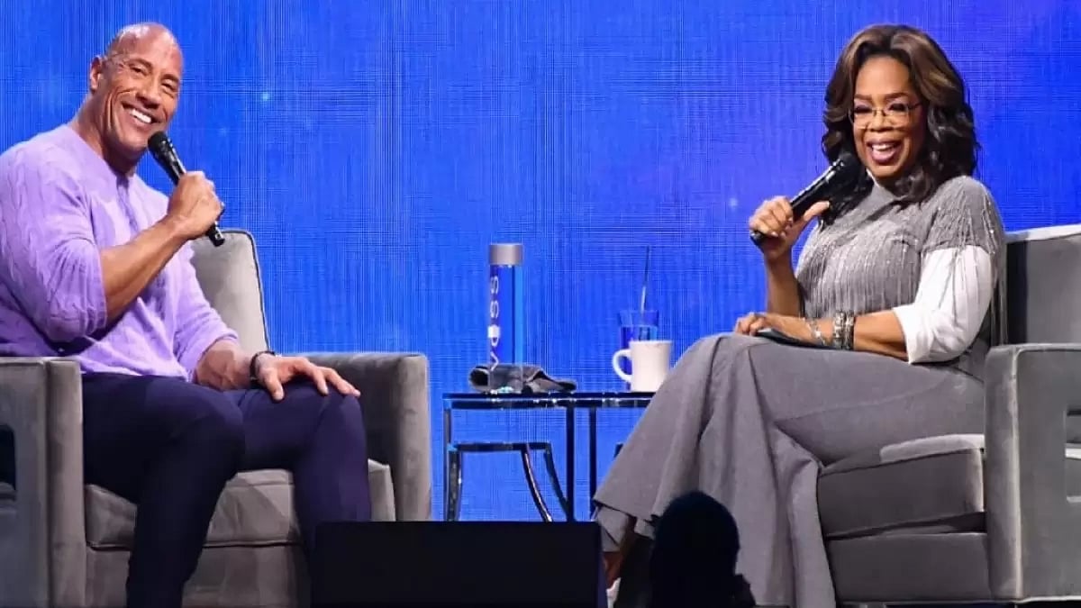 Oprah Winfrey and Dwayne Johnson 