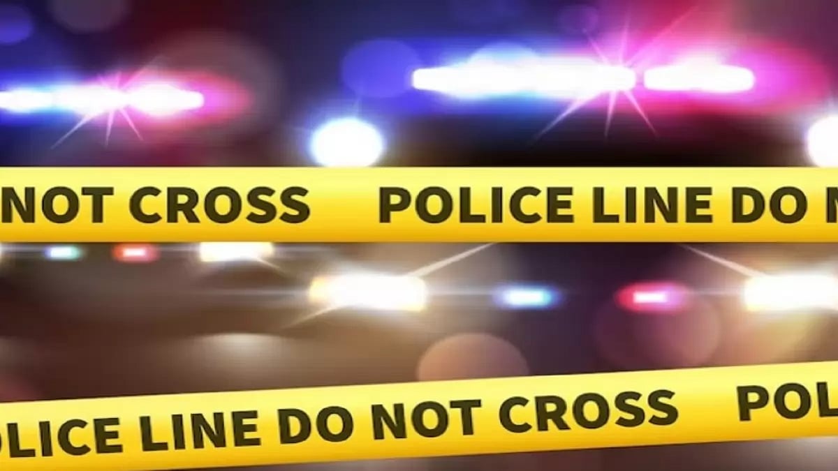 Police restricted area sign 