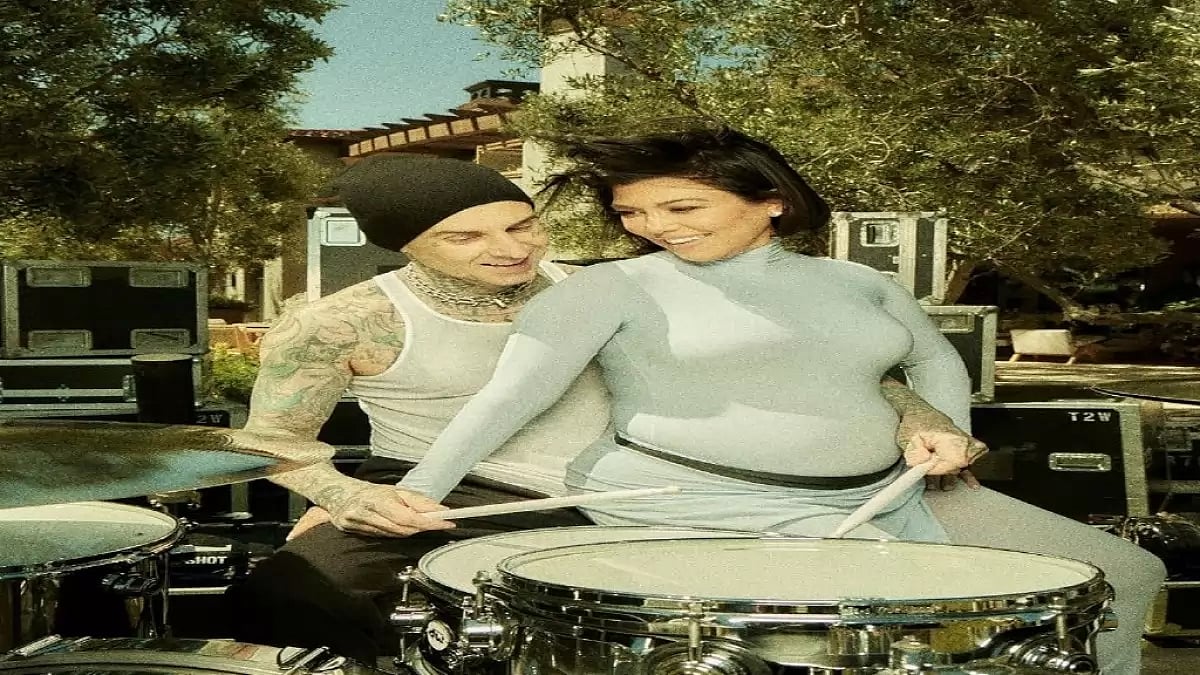 Travis Barker and Kourtney Kardashian 