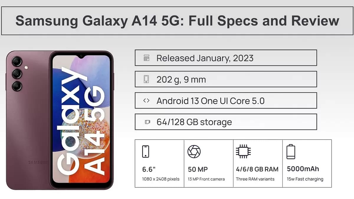 Samsung Galaxy A14 5G Full Specs and Review