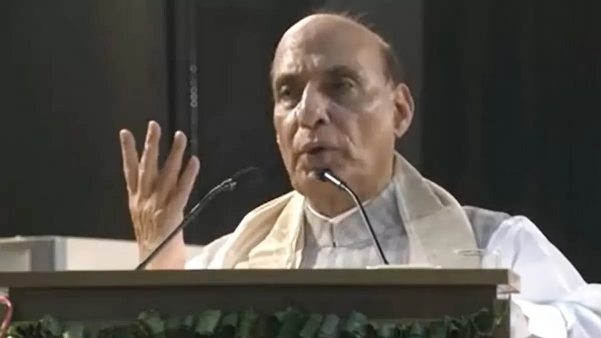 Rajnath Singh at Hansraj College in Delhi