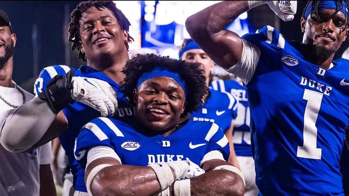 Duke Blue Devils place bounce houses as obstacles in Clemson’s locker room at Wallace Wade Stadium 