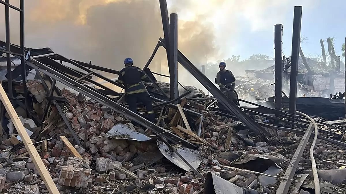 Russian attack in Kryvyi Rih, Ukraine