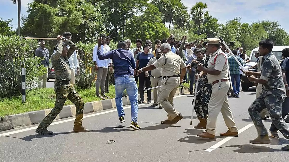 Protest over Chandrababu Naidu arrest