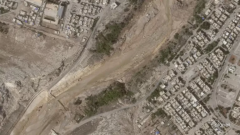 A dam collapse in Derna, Libya - null