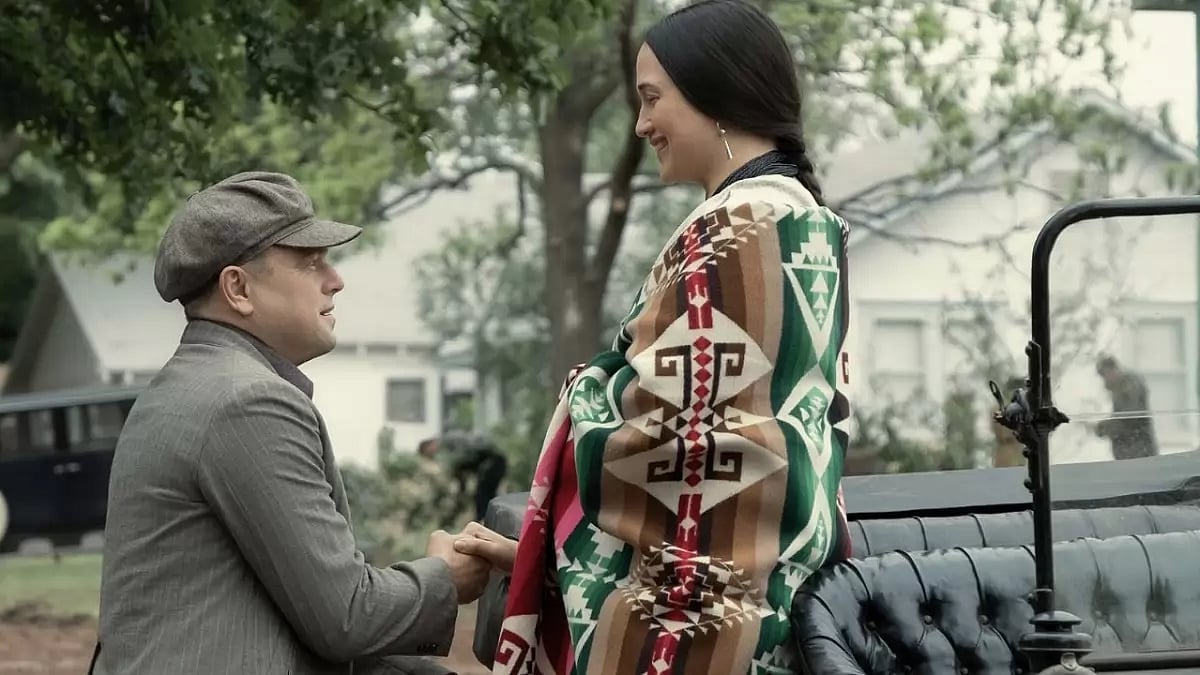 Leonardo DiCaprio and Lily Gladstone in ‘Flower Of The Flower Moon’