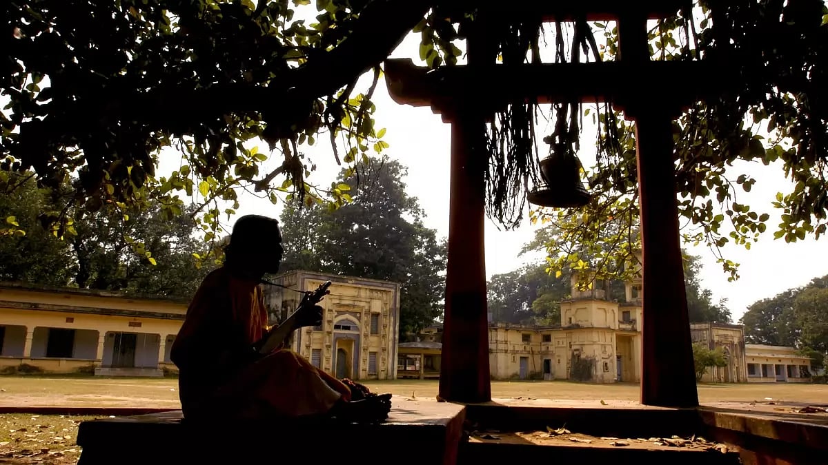 A baoul singer at santiniketan. Photo: Sandipan Chatterjee.