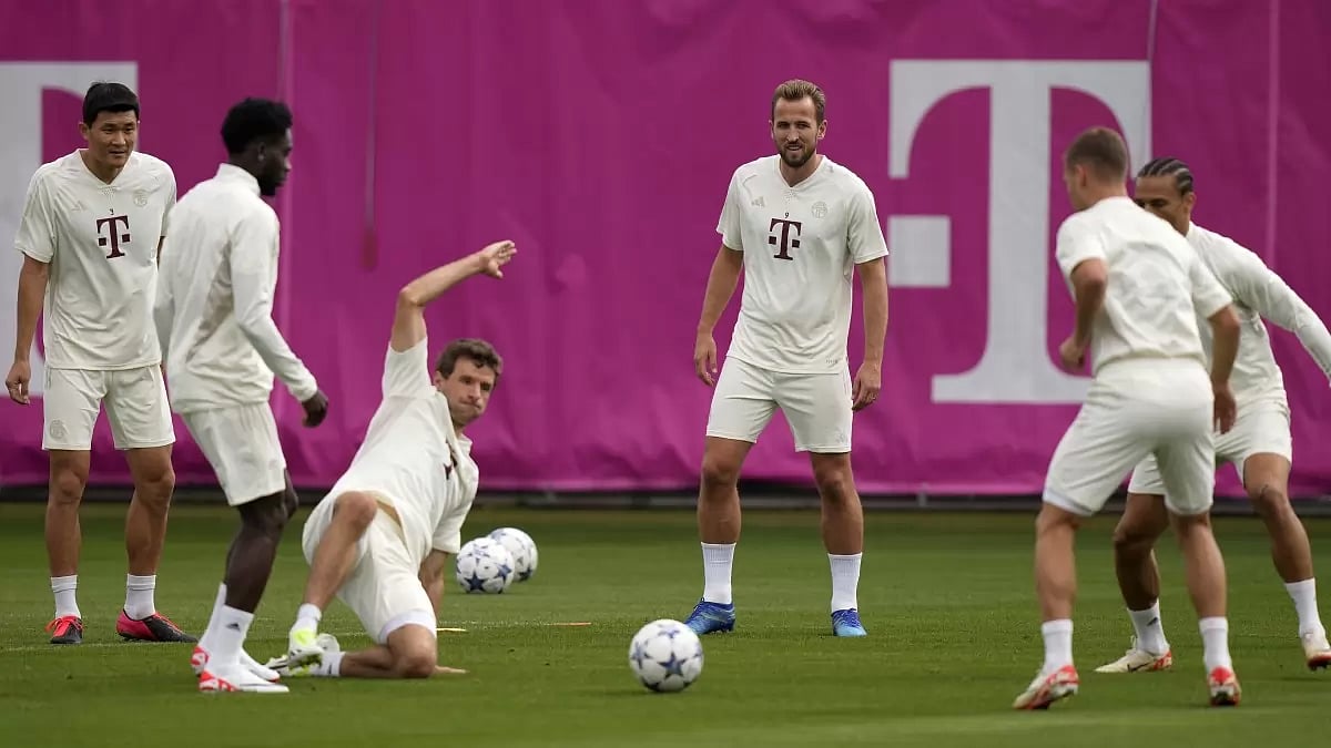 Bayern Munich train on Tuesday