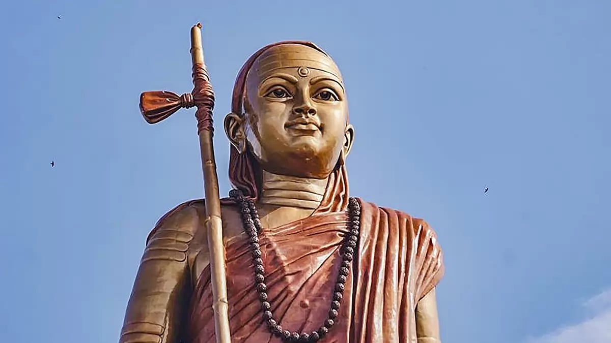 Adi Shankaracharya's statue in Omkareshwar