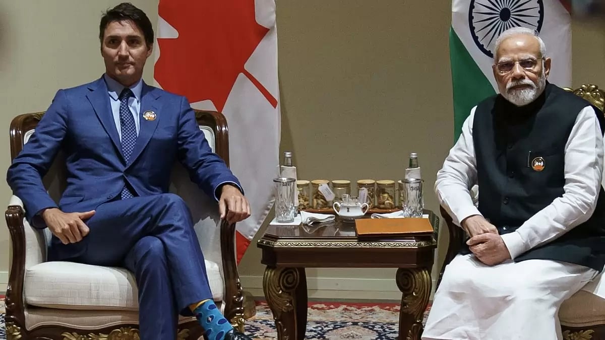 Canadian PM Justin Trudeau and Prime Minister Narendra Modi. The two leaders had a tense meeting on the sidelines of the G20 Summit. - null