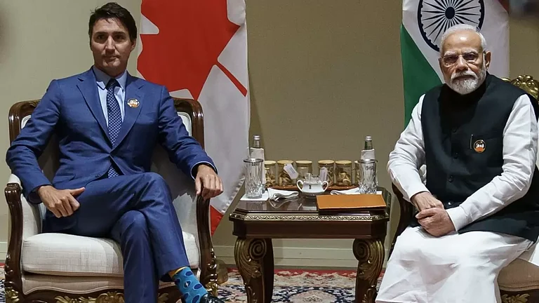 Canadian PM Justin Trudeau and Prime Minister Narendra Modi. The two leaders had a tense meeting on the sidelines of the G20 Summit. - null