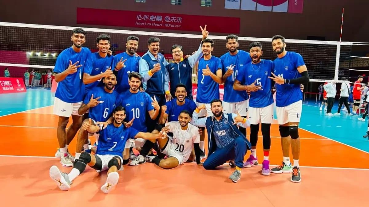 The Indian men's volleyball team finished sixth in the Asian Games 2023.