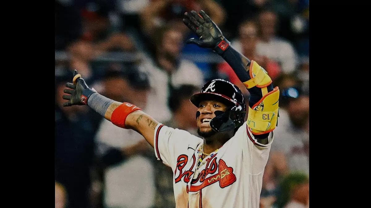 Ronald Acuna Jr. on Field 