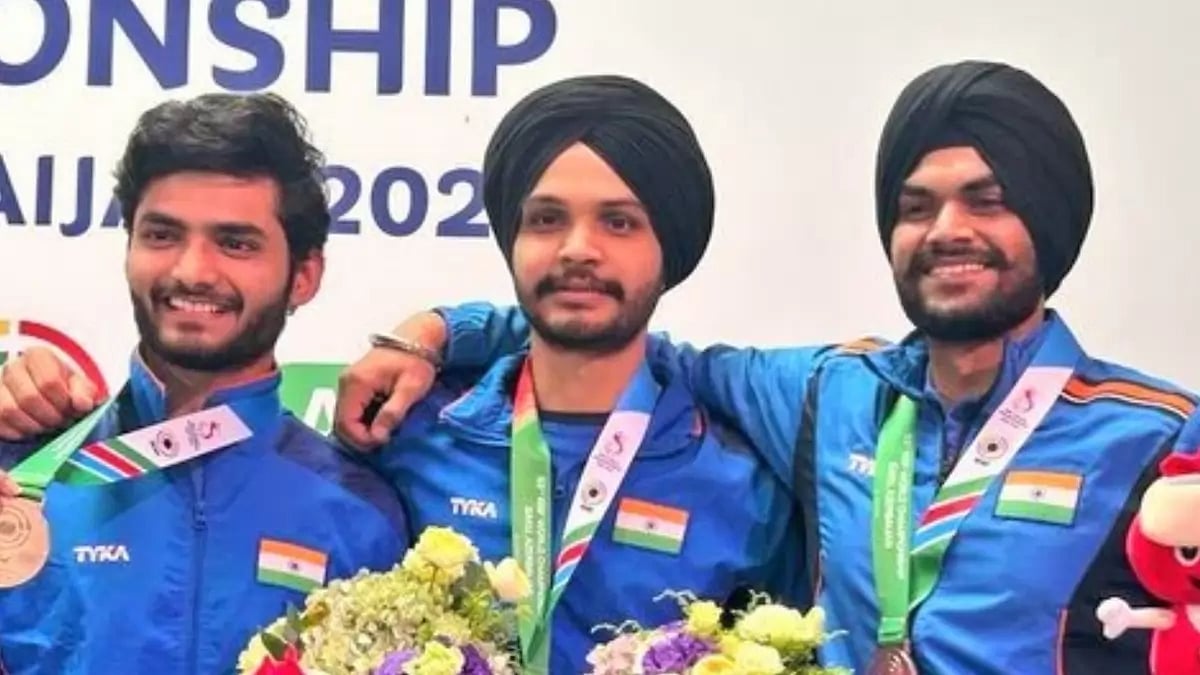 Men's 10m Air Pistol Team clinched gold at the Asian Games 2023