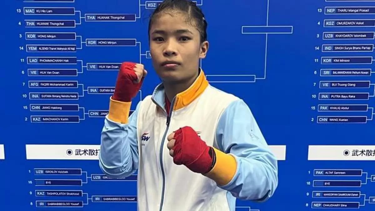 India's Wushu Sanda player Naorem Roshibina Devi