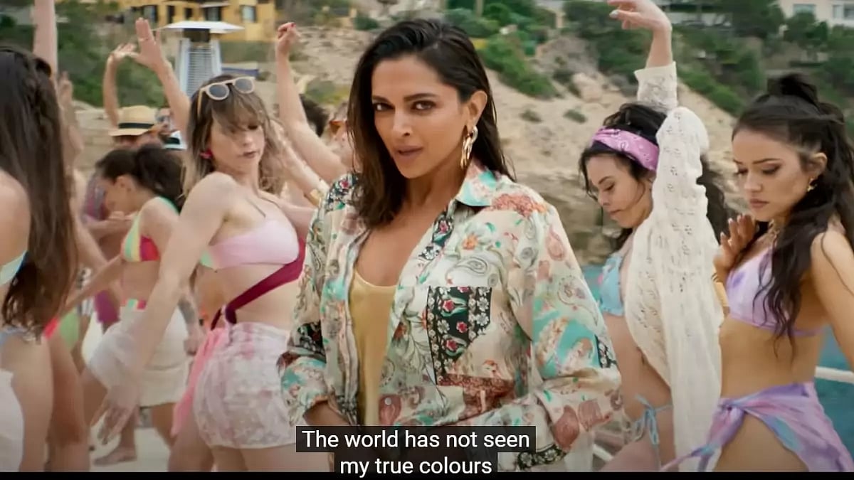 Subtitles from the song 'Besharam Rang'