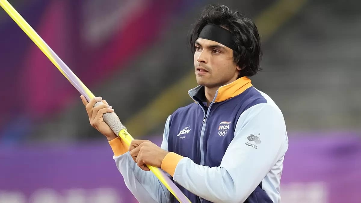 Indian javelin star Neeraj Chopra in Asian Games 2023 action
