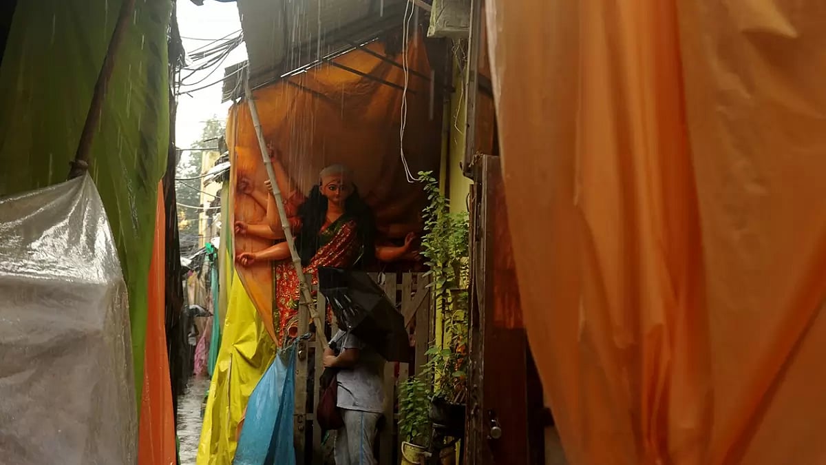 Kumartuli On A Rainy Day