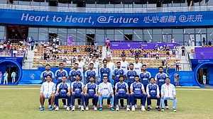 The Indian men's cricket team in Hangzhou.