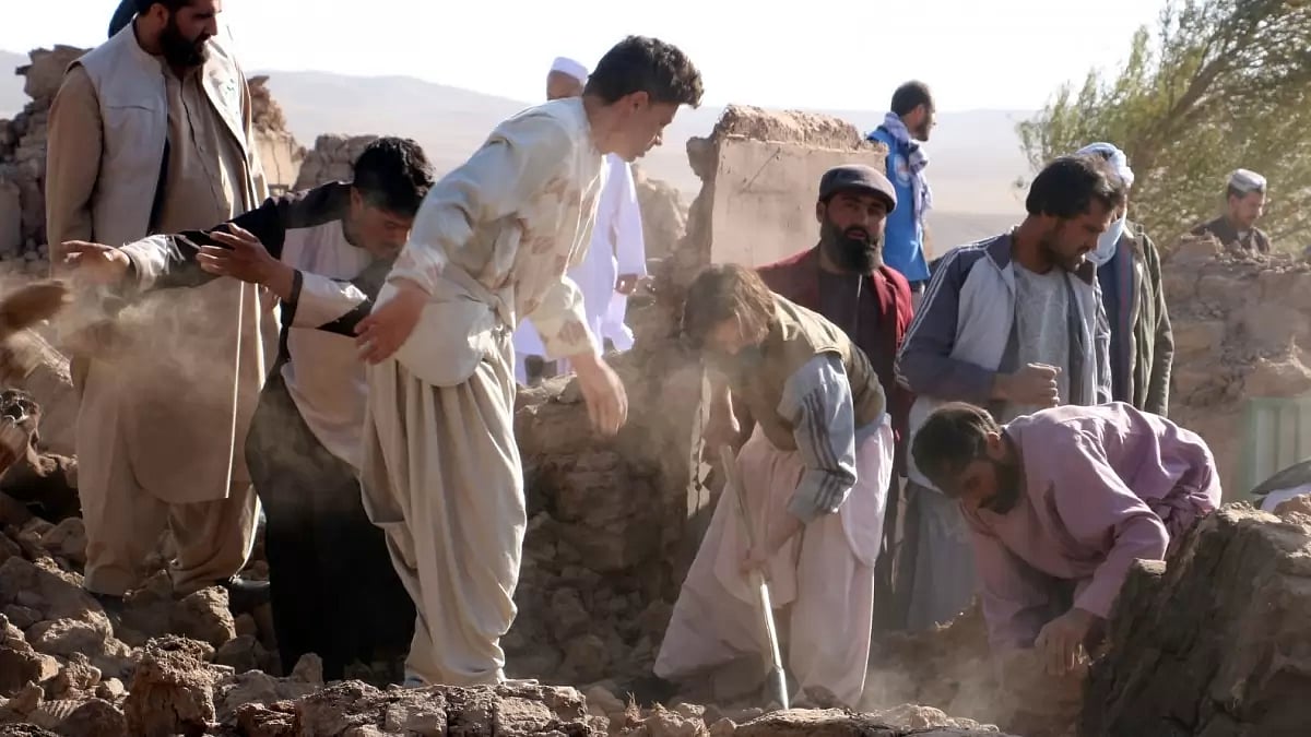 File photo : Witnesses recounted horrific scenes of children and the elderly crying out from under collapsed mud-brick homes, while family members dug frantically with bare hands to reach survivors.