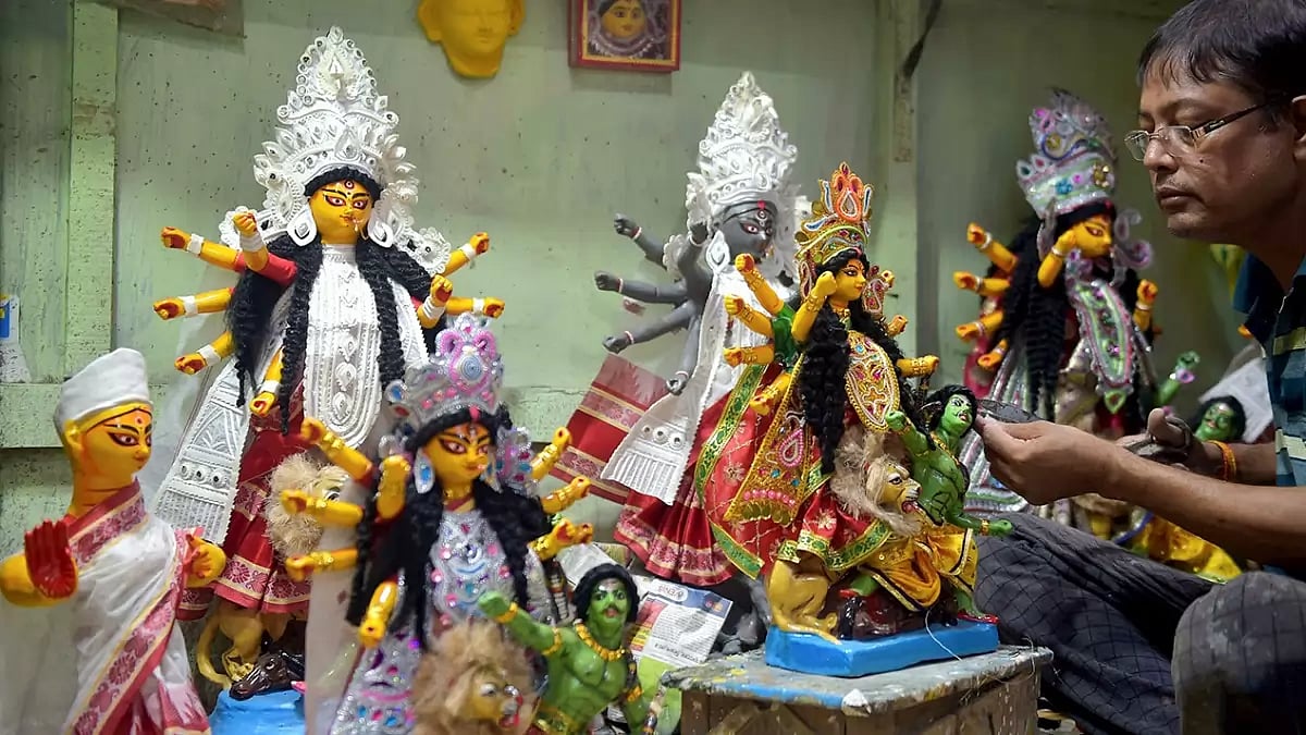 Preparation for Durga puja