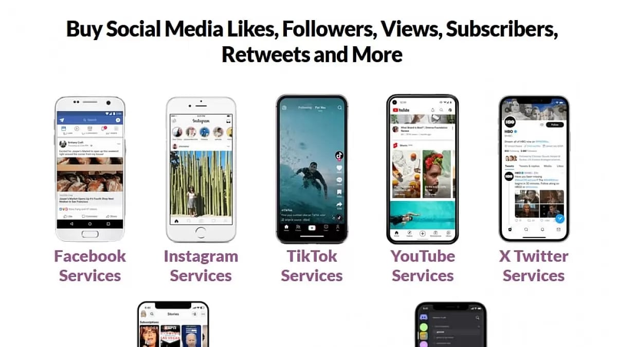 Best Site to Buy Followers, likes, views, subscribers and more.
