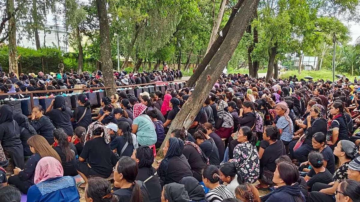 A protest march over Manipur violence