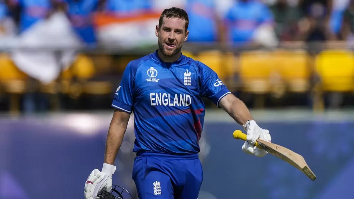 Dawid Malan after scoring a ton against Bangladesh in Dharamsala.