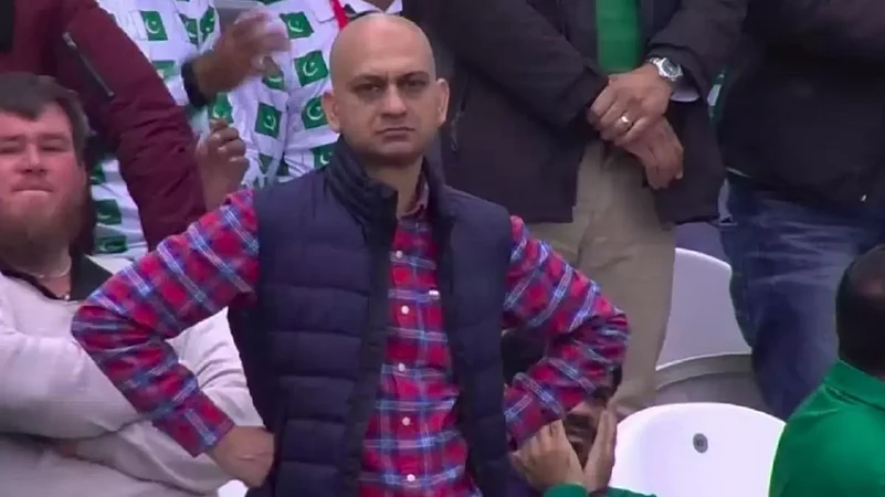 Pakistani fan Muhammad Sarim Akhtar during the 2019 ODI World Cup