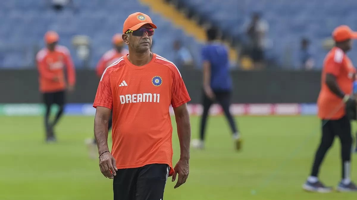 Coach Rahul Dravid ahead of the India vs Bangladesh game in Pune.
