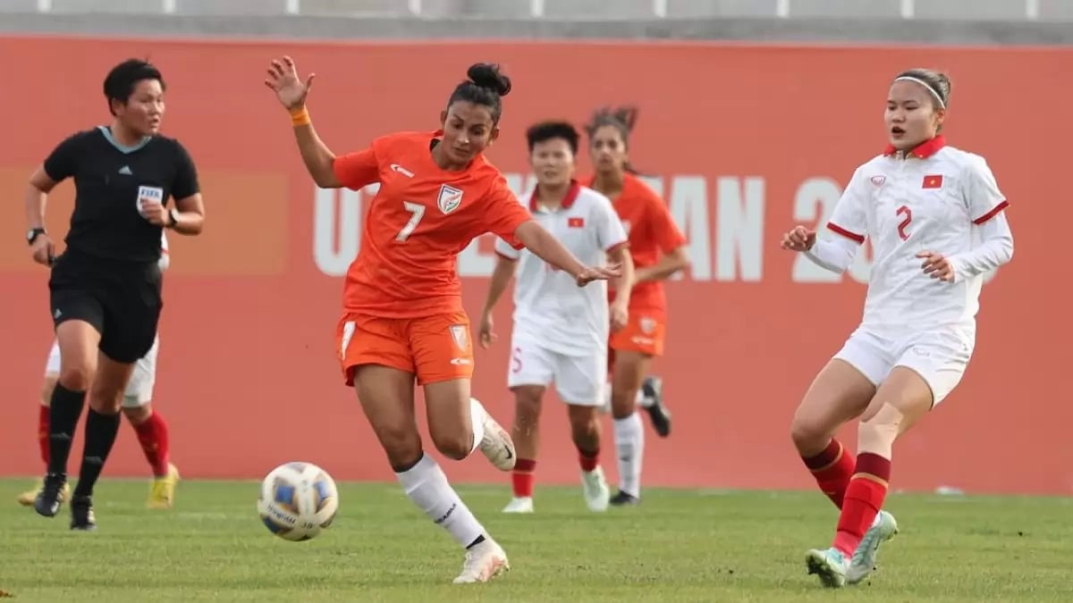 Indian Women's Football Team In Action